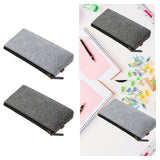 Maxbell Pencil Pouch Zipper Multipurpose Stationery Pouch for Kids Children Students Light Gray