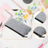 Maxbell Pencil Pouch Zipper Multipurpose Stationery Pouch for Kids Children Students Light Gray