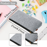 Maxbell Pencil Pouch Zipper Multipurpose Stationery Pouch for Kids Children Students Light Gray