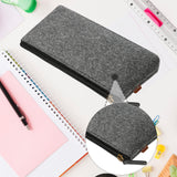 Maxbell Pencil Pouch Zipper Multipurpose Stationery Pouch for Kids Children Students Dark Gray
