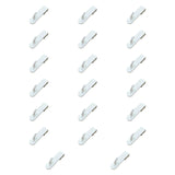 Maxbell 20x Gridwall Hooks Organize Tools Pegboard Hook for Workbench Camping Hiking White