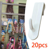 Maxbell 20x Gridwall Hooks Organize Tools Pegboard Hook for Workbench Camping Hiking White