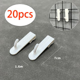 Maxbell 20x Gridwall Hooks Organize Tools Pegboard Hook for Workbench Camping Hiking White