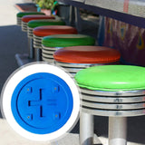 Maxbell Stool Seat Replacement Accessory Plastic Stool Seat for College Canteen Home Blue 32cm