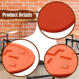Maxbell Stool Seat Replacement Accessory Plastic Stool Seat for College Canteen Home Orange 32cm