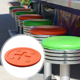 Maxbell Stool Seat Replacement Accessory Plastic Stool Seat for College Canteen Home Orange 32cm