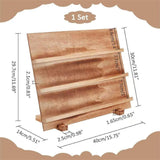 Maxbell Wooden Earring Display Stand Earring Card Holder for Dorm Tradeshow Home Use 3 Tier