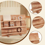 Maxbell Wooden Earring Display Stand Earring Card Holder for Dorm Tradeshow Home Use 3 Tier