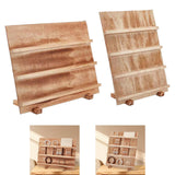 Maxbell Wooden Earring Display Stand Earring Card Holder for Dorm Tradeshow Home Use 3 Tier