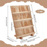 Maxbell Wooden Earring Display Stand Earring Card Holder for Dorm Tradeshow Home Use 4 Tier
