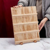 Maxbell Wooden Earring Display Stand Earring Card Holder for Dorm Tradeshow Home Use 4 Tier