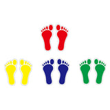 Maxbell Footprint Stickers Foot Print Stickers for Classroom Decoration Nursery Room Red