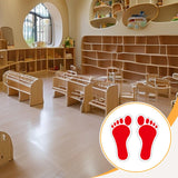 Maxbell Footprint Stickers Foot Print Stickers for Classroom Decoration Nursery Room Red