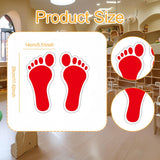 Maxbell Footprint Stickers Foot Print Stickers for Classroom Decoration Nursery Room Red