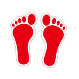 Maxbell Footprint Stickers Foot Print Stickers for Classroom Decoration Nursery Room Red