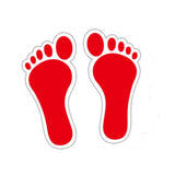 Maxbell Footprint Stickers Foot Print Stickers for Classroom Decoration Nursery Room Red