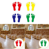 Maxbell Footprint Stickers Foot Print Stickers for Classroom Decoration Nursery Room Red