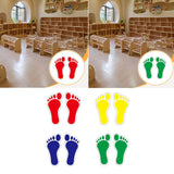 Maxbell Footprint Stickers Foot Print Stickers for Classroom Decoration Nursery Room Red