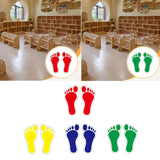 Maxbell Footprint Stickers Foot Print Stickers for Classroom Decoration Nursery Room Red