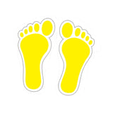Maxbell Footprint Stickers Foot Print Stickers for Classroom Decoration Nursery Room Yellow