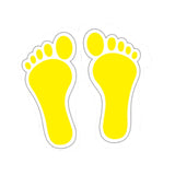 Maxbell Footprint Stickers Foot Print Stickers for Classroom Decoration Nursery Room Yellow