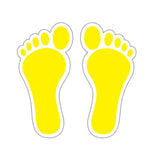 Maxbell Footprint Stickers Foot Print Stickers for Classroom Decoration Nursery Room Yellow