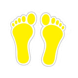 Maxbell Footprint Stickers Foot Print Stickers for Classroom Decoration Nursery Room Yellow