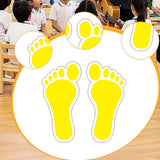 Maxbell Footprint Stickers Foot Print Stickers for Classroom Decoration Nursery Room Yellow