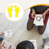 Maxbell Footprint Stickers Foot Print Stickers for Classroom Decoration Nursery Room Yellow
