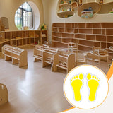 Maxbell Footprint Stickers Foot Print Stickers for Classroom Decoration Nursery Room Yellow