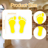 Maxbell Footprint Stickers Foot Print Stickers for Classroom Decoration Nursery Room Yellow