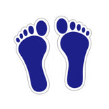 Maxbell Footprint Stickers Foot Print Stickers for Classroom Decoration Nursery Room Blue