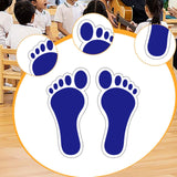 Maxbell Footprint Stickers Foot Print Stickers for Classroom Decoration Nursery Room Blue