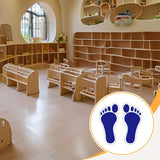Maxbell Footprint Stickers Foot Print Stickers for Classroom Decoration Nursery Room Blue