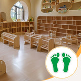 Maxbell Footprint Stickers Foot Print Stickers for Classroom Decoration Nursery Room Green