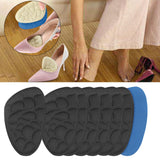 Maxbell 8Pcs Metatarsal Pads All Day Comfort Non Slip Reusable Ball of Foot Cushions Black