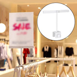 Maxbell Sign Holder Clamp Utility Merchandise Signs for Store Supermarket Exhibition White