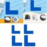 Maxbell Floor Marking Tape Easy to Use Location Marking Corner for Walls Desk Stairs 1cmx3cmx3cm