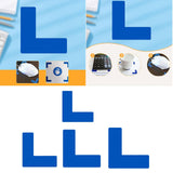 Maxbell Floor Marking Tape Easy to Use Location Marking Corner for Walls Desk Stairs 1cmx3cmx3cm