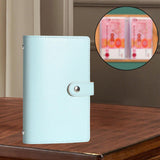 Maxbell Money Saving Book Large Capacity Organizer for Collectors Planning Budgeting Blue