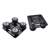 Maxbell Slots Gantry Plate 3D Printer CNC Machine 2020 Gantry Rod Plate with Wheel black wheels
