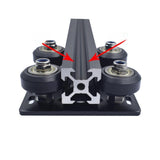 Maxbell Slots Gantry Plate 3D Printer CNC Machine 2020 Gantry Rod Plate with Wheel black wheels