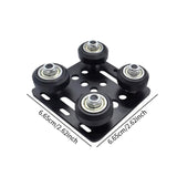 Maxbell Slots Gantry Plate 3D Printer CNC Machine 2020 Gantry Rod Plate with Wheel black wheels
