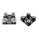Maxbell Slots Gantry Plate 3D Printer CNC Machine 2020 Gantry Rod Plate with Wheel black wheels