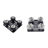 Maxbell Slots Gantry Plate 3D Printer CNC Machine 2020 Gantry Rod Plate with Wheel black wheels