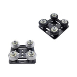 Maxbell Slots Gantry Plate 3D Printer CNC Machine 2020 Gantry Rod Plate with Wheel black wheels