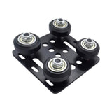 Maxbell Slots Gantry Plate 3D Printer CNC Machine 2020 Gantry Rod Plate with Wheel black wheels