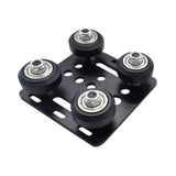 Maxbell Slots Gantry Plate 3D Printer CNC Machine 2020 Gantry Rod Plate with Wheel black wheels