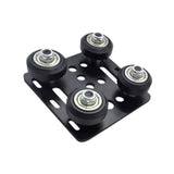 Maxbell Slots Gantry Plate 3D Printer CNC Machine 2020 Gantry Rod Plate with Wheel black wheels