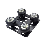 Maxbell Slots Gantry Plate 3D Printer CNC Machine 2020 Gantry Rod Plate with Wheel black wheels